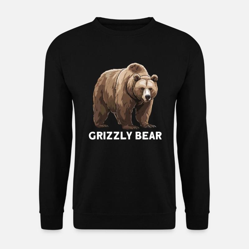 Grizzly Bear Brown Bear - Unisex Sweatshirt - black