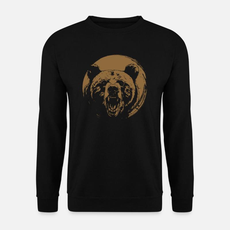 Grizzly Bear Brown Bear - Unisex Sweatshirt - black