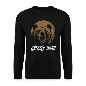 Grizzli Ours brun - Sweat-shirt Unisexe - noir - Devant - Alina (178cm) & Michal (187cm)