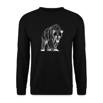 Grizzly Bear Brown Bear - Unisex Sweatshirt - black - Front - Alina (178cm) & Michal (187cm)