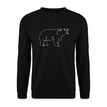 Grizzly Bear Brown Bear - Unisex Sweatshirt - black - Front - Alina (178cm) & Michal (187cm)