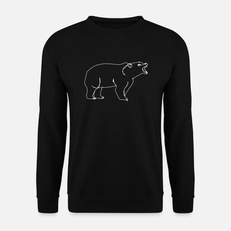 Grizzly Bear Brown Bear - Unisex Sweatshirt - black