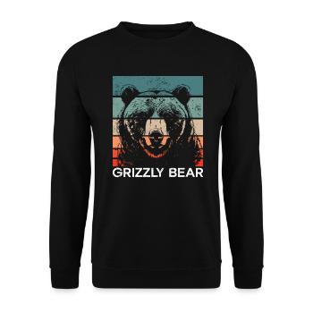 Grizzli Ours brun - Sweat-shirt Unisexe - noir - Devant - Alina (178cm) & Michal (187cm)
