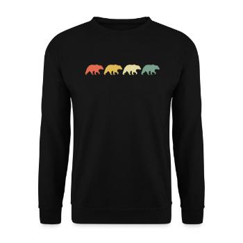 Grizzli Ours brun - Sweat-shirt Unisexe - noir - Devant - Alina (178cm) & Michal (187cm)
