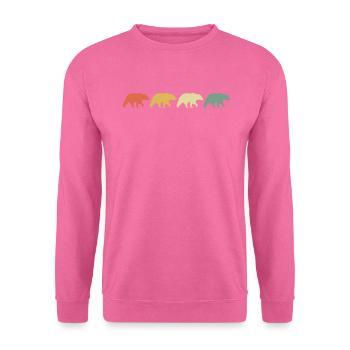 Grizzli Ours brun - Sweat-shirt Unisexe - rose - Devant