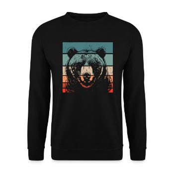 Grizzli Ours brun - Sweat-shirt Unisexe - noir - Devant - Alina (178cm) & Michal (187cm)