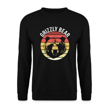 Grizzly Bear Brown Bear - Unisex Sweatshirt - black - Front - Alina (178cm) & Michal (187cm)