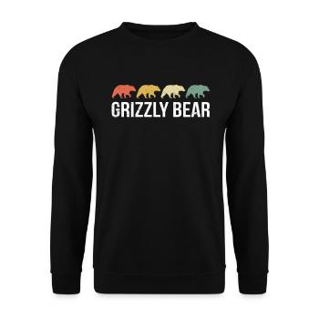 Grizzly Bear Brown Bear - Unisex Sweatshirt - black - Front - Alina (178cm) & Michal (187cm)