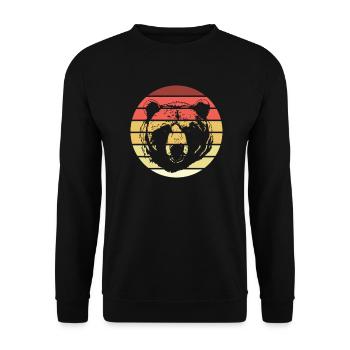 Grizzly Bear Brown Bear - Unisex Sweatshirt - black - Front - Alina (178cm) & Michal (187cm)