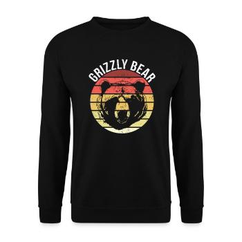 Grizzly Bear Brown Bear - Unisex Sweatshirt - black - Front - Alina (178cm) & Michal (187cm)