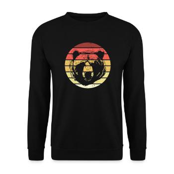 Grizzly Bear Brown Bear - Unisex Sweatshirt - black - Front - Alina (178cm) & Michal (187cm)