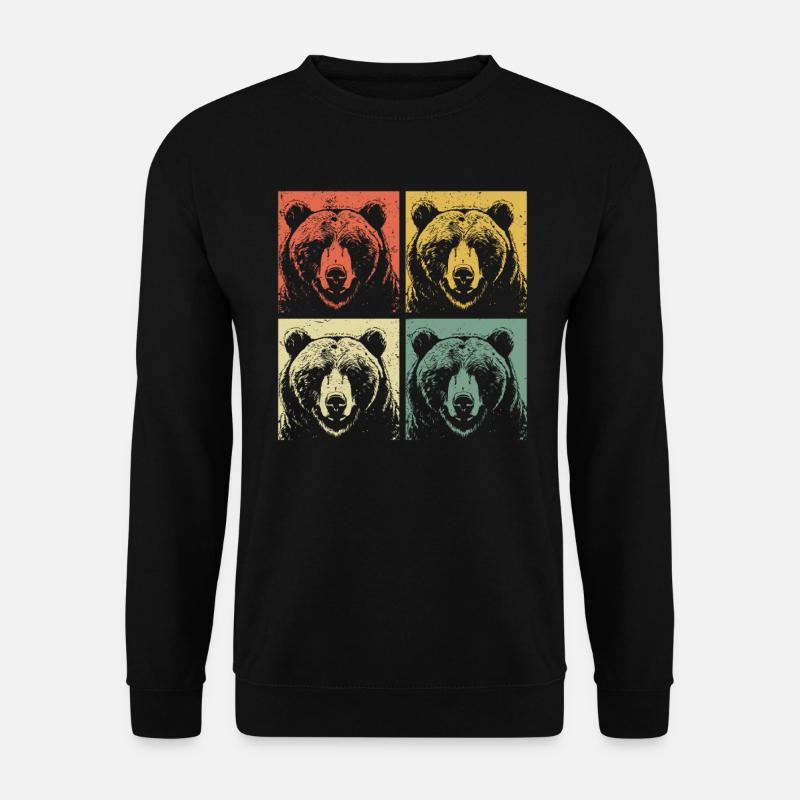 Grizzly Bear Brown Bear - Unisex Sweatshirt - black