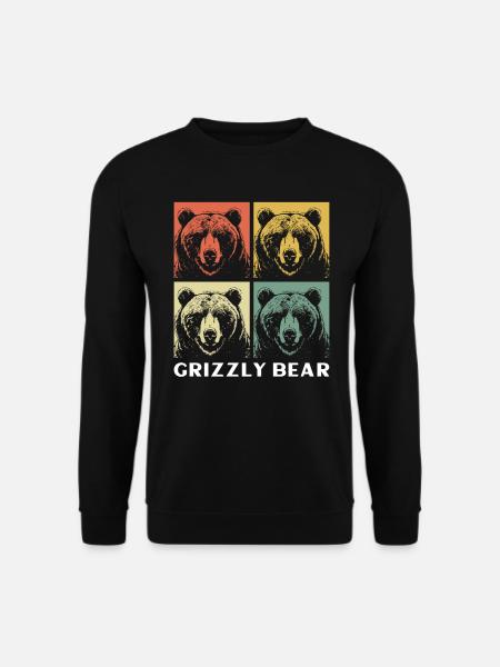 Grizzly Bear Brown Bear - Unisex Sweatshirt - black