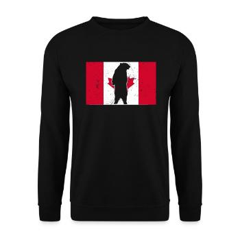 Grizzly Bear Brown Bear Canada - Unisex Sweatshirt - black - Front - Alina (178cm) & Michal (187cm)