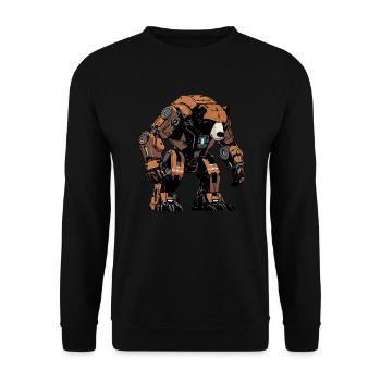 Grizzli, ours brun, ours Robot - Sweat-shirt Unisexe - noir - Devant - Alina (178cm) & Michal (187cm)