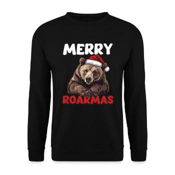 Grizzly Ours Brun Noël - Sweat-shirt Unisexe - noir - Devant - Alina (178cm) & Michal (187cm)