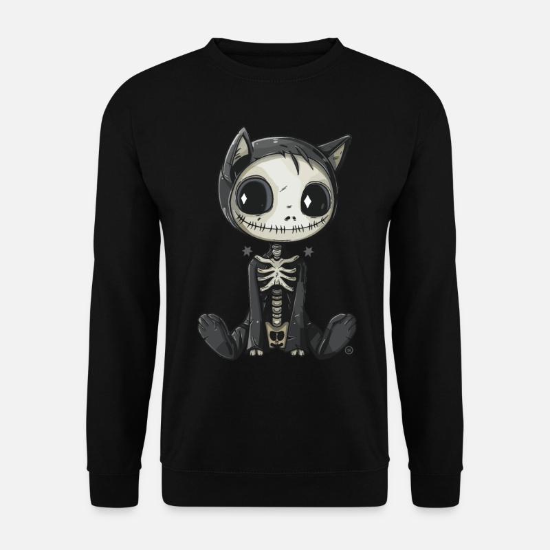 Little Skull Cat - Unisex Pullover - Schwarz