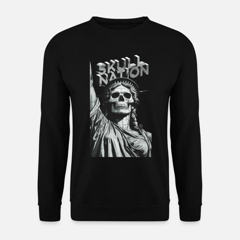 Skull Nation - Skull, Totenkopf, New York - Unisex Pullover - Schwarz