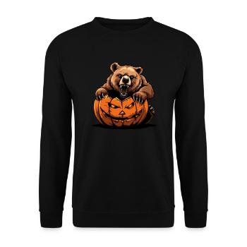 Grizzly Ours Halloween Ours brun - Sweat-shirt Unisexe - noir - Devant - Alina (178cm) & Michal (187cm)