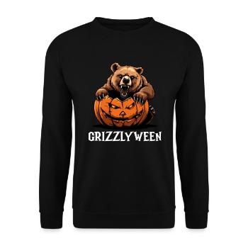 Grizzly Ours Halloween Ours brun - Sweat-shirt Unisexe - noir - Devant - Alina (178cm) & Michal (187cm)