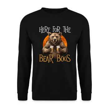 Grizzly Bear Beer Halloween Brown Bear - Unisex Sweatshirt - black - Front - Alina (178cm) & Michal (187cm)