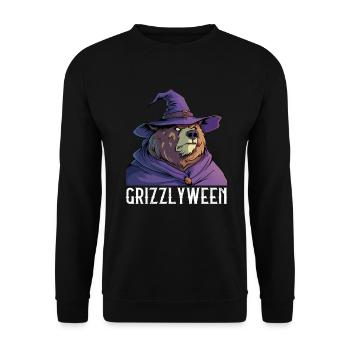Grizzly Ours Halloween Ours brun - Sweat-shirt Unisexe - noir - Devant - Alina (178cm) & Michal (187cm)