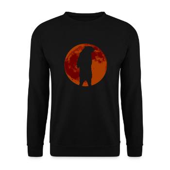 Grizzlybär Halloween Braunbär - Unisex Pullover - Schwarz - Vorne - Alina (178cm) & Michal (187cm)