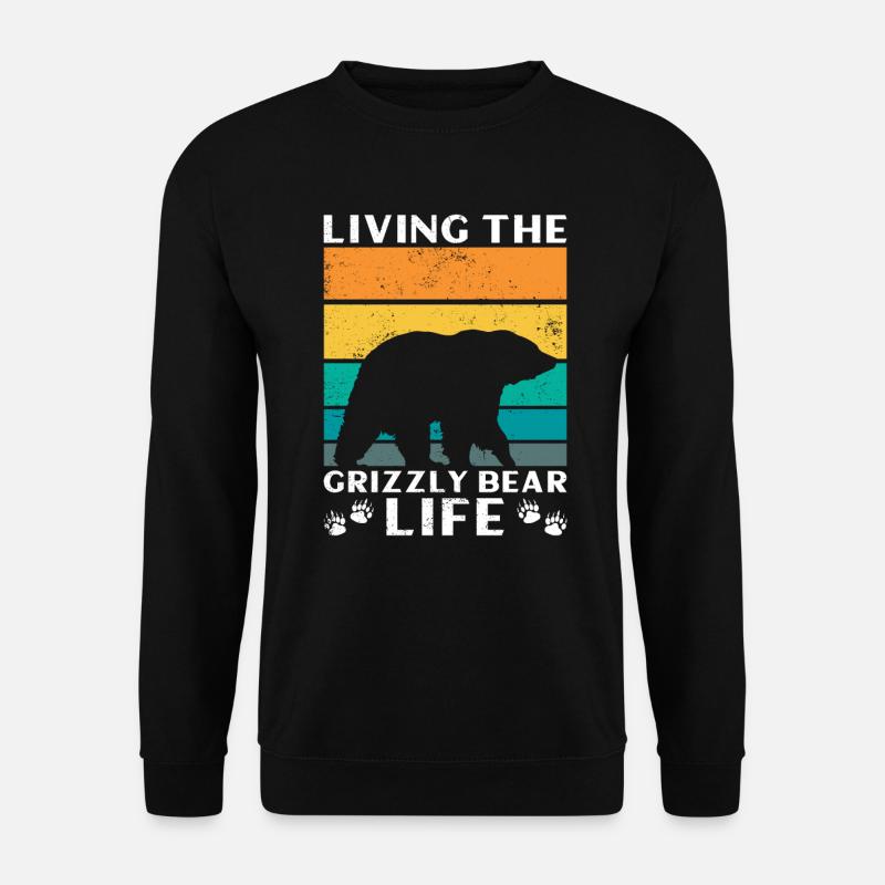 Grizzly Bear Brown Bear - Unisex Sweatshirt - black