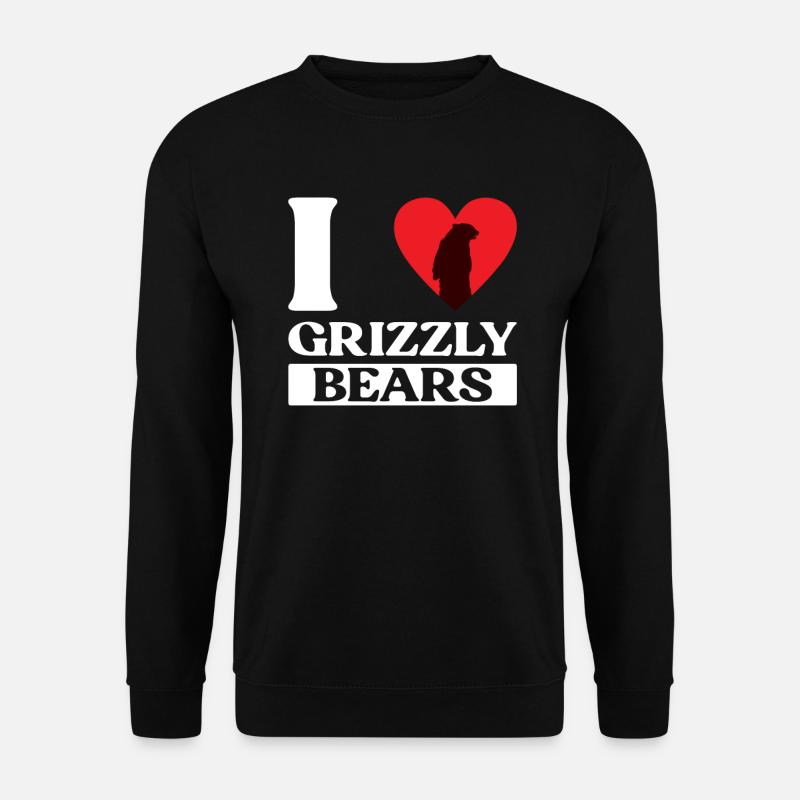 Grizzly Bear Brown Bear - Unisex Sweatshirt - black