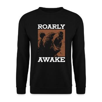 Grizzly Bear Brown Bear - Unisex Sweatshirt - black - Front - Alina (178cm) & Michal (187cm)