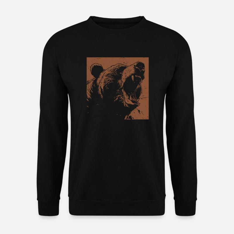 Grizzly Bear Brown Bear - Unisex Sweatshirt - black