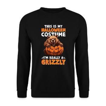 Grizzly Ours Halloween Ours brun - Sweat-shirt Unisexe - noir - Devant - Alina (178cm) & Michal (187cm)