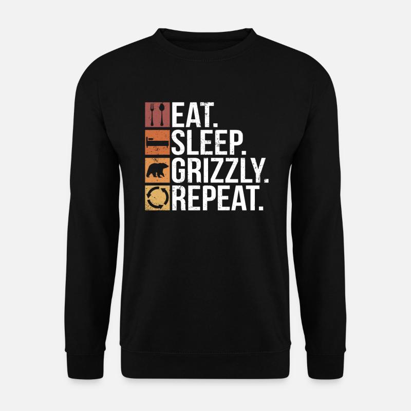 Grizzlybär Braunbär - Unisex Pullover - Schwarz