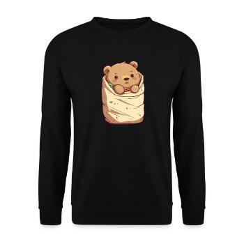 Grizzli Ours brun - Sweat-shirt Unisexe - noir - Devant - Alina (178cm) & Michal (187cm)