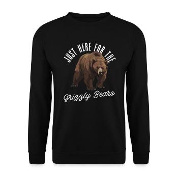 Grizzly Bear Brown Bear Bear - Unisex Sweatshirt - black - Front - Alina (178cm) & Michal (187cm)