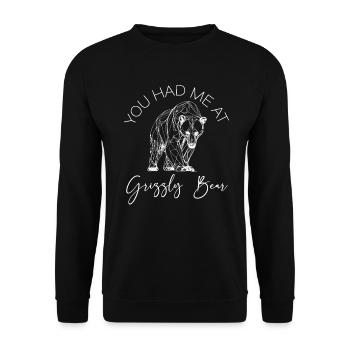 Grizzly Bear Brown Bear Bear - Unisex Sweatshirt - black - Front - Alina (178cm) & Michal (187cm)