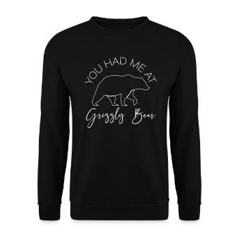 Grizzly Bear Brown Bear Bear - Unisex Sweatshirt - black - Front - Alina (178cm) & Michal (187cm)