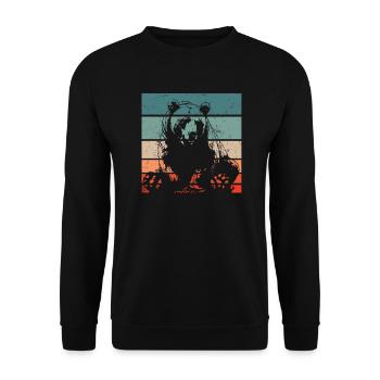 Grizzly Ours brun Ours brun - Sweat-shirt Unisexe - noir - Devant - Alina (178cm) & Michal (187cm)