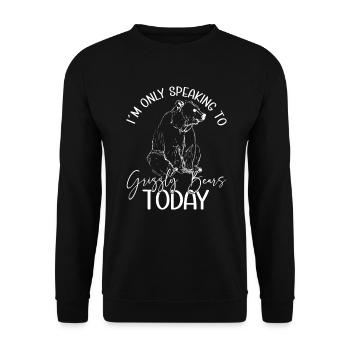 Grizzly Bear Brown Bear Bear - Unisex Sweatshirt - black - Front - Alina (178cm) & Michal (187cm)