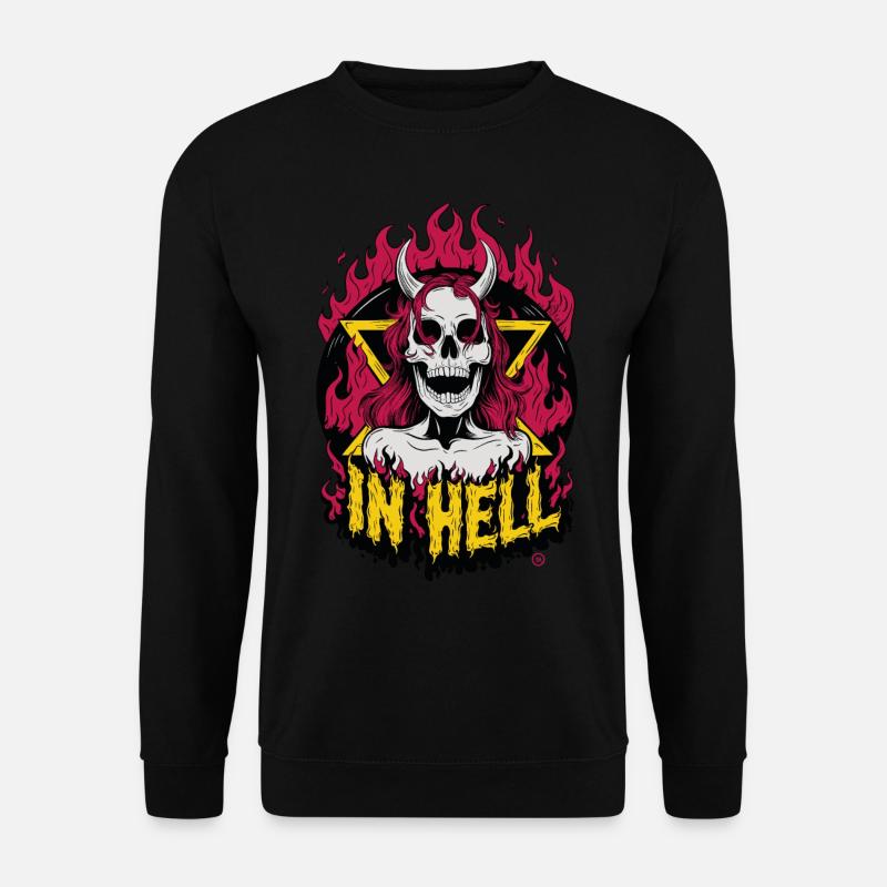 Female Devil - Hell, Skull, Totenkopf - Unisex Pullover - Schwarz