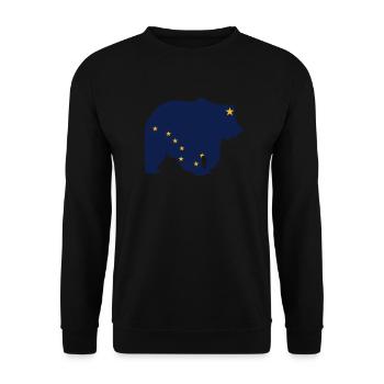 Grizzly Bear Ours brun d’Alaska - Sweat-shirt Unisexe - noir - Devant - Alina (178cm) & Michal (187cm)