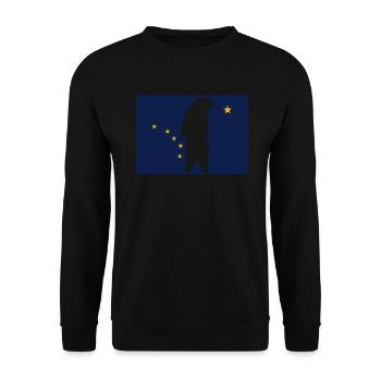 Grizzlybär Alaska Braunbär Bär - Unisex Pullover - Schwarz - Vorne - Alina (178cm) & Michal (187cm)