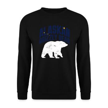 Grizzly Bear Ours brun d’Alaska - Sweat-shirt Unisexe - noir - Devant - Alina (178cm) & Michal (187cm)