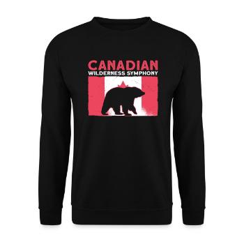 Grizzli Ours brun du Canada - Sweat-shirt Unisexe - noir - Devant - Alina (178cm) & Michal (187cm)