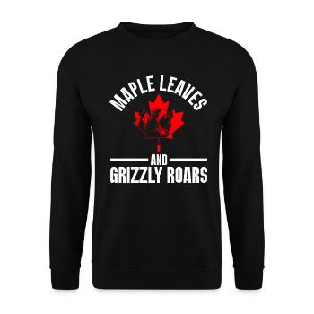 Grizzly Bear Canada Brown Bear Bear - Unisex Sweatshirt - black - Front - Alina (178cm) & Michal (187cm)
