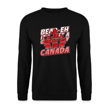 Grizzly Bear Canada Brown Bear Bear - Unisex Sweatshirt - black - Front - Alina (178cm) & Michal (187cm)