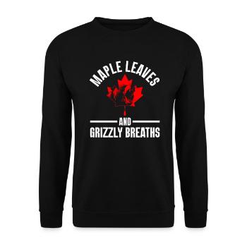 Grizzly Bear Canada Brown Bear Bear - Unisex Sweatshirt - black - Front - Alina (178cm) & Michal (187cm)