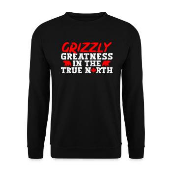 Grizzlybär Kanada Braunbär Bär - Unisex Pullover - Schwarz - Vorne - Alina (178cm) & Michal (187cm)