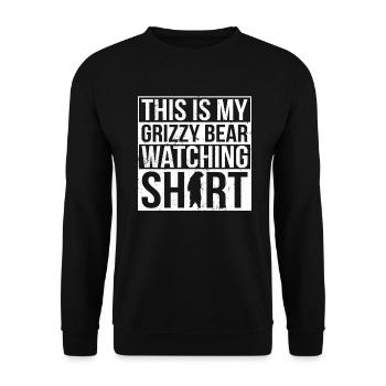 Grizzly Bear Brown Bear Bear - Unisex Sweatshirt - black - Front - Alina (178cm) & Michal (187cm)