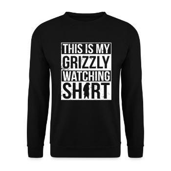 Grizzly Bear Brown Bear Bear - Unisex Sweatshirt - black - Front - Alina (178cm) & Michal (187cm)